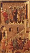 Duccio di Buoninsegna Peter-s First Denial of Christ Before the High Priest Annas oil